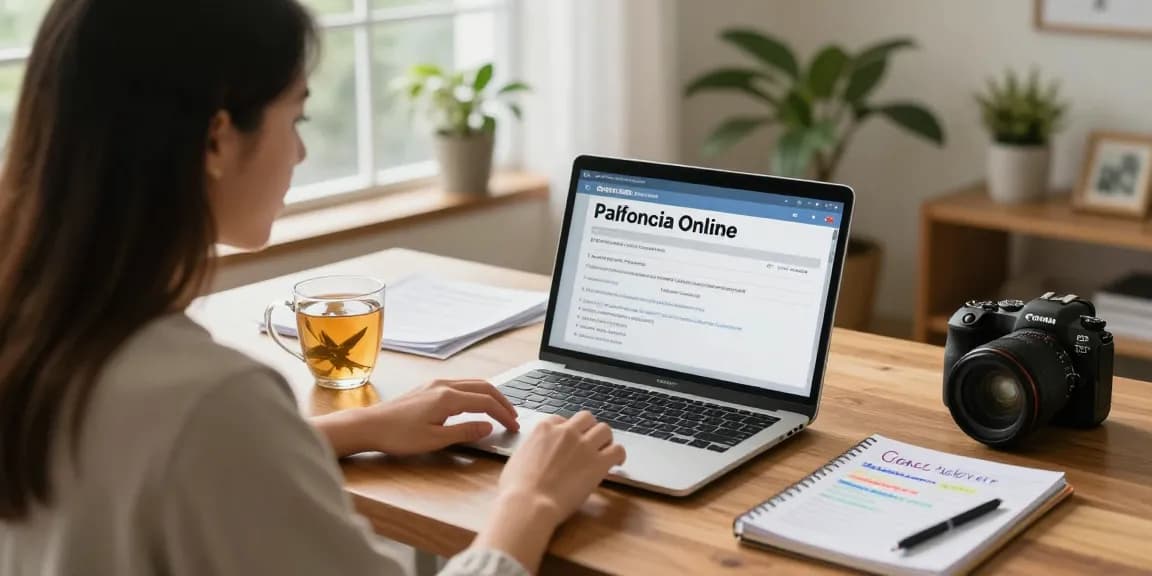 Application process for payday loans California online in a cozy home office.