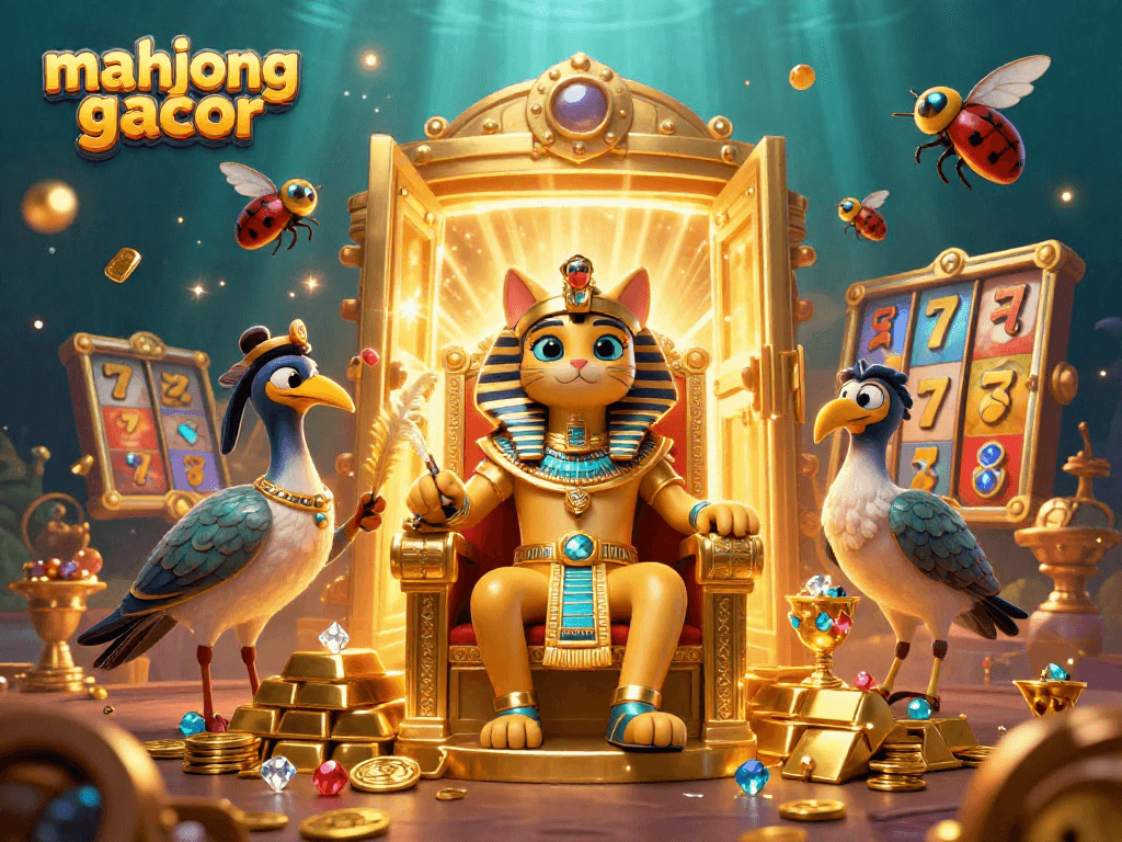 Experience mahjong gacor's excitement with vibrant 3D characters immersed in dazzling casino treasures.