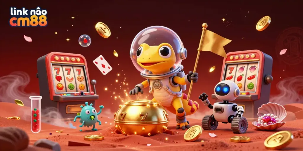 Experience thrilling games with link vào cm88 as our Martian gecko uncovers a vibrant casino full of action.