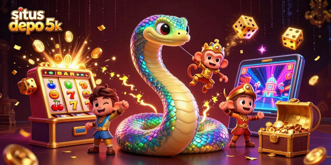 Experience the thrill of situs depo 5k with exciting 3D casino illustrations bursting with colors and action.