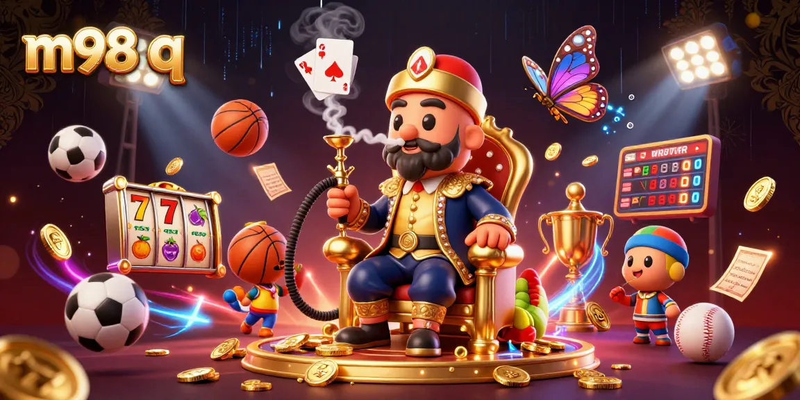 Illustration showcasing m98 q with a caterpillar hookah-master and casino elements, emphasizing gambling excitement.