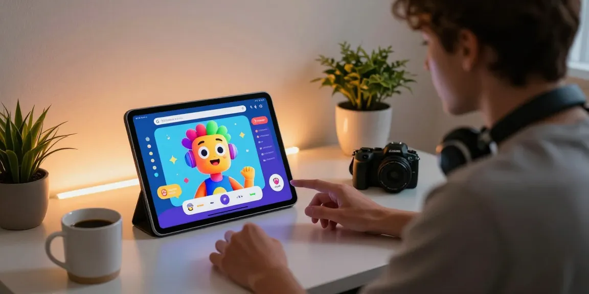 Interactive user engaging with ai 18+ chatbot in modern workspace.