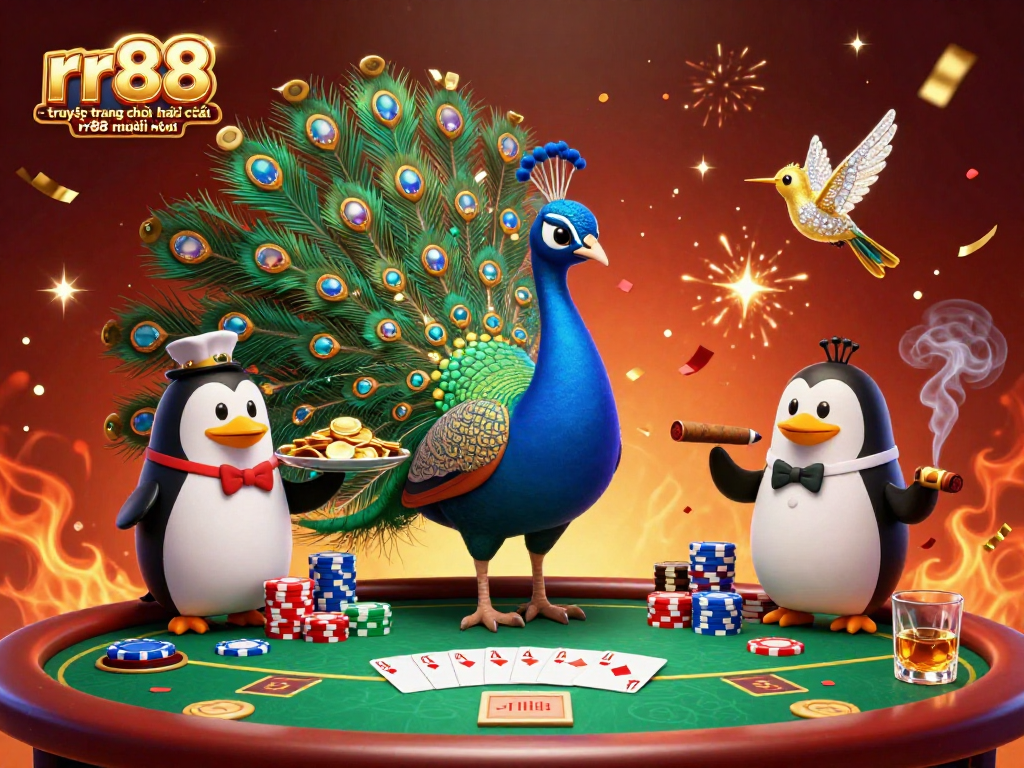 Experience the thrilling rr88 - truy cập trang chủ nhà cái rr88 mới nhất with a vibrant casino scene featuring dynamic characters and rich game elements.