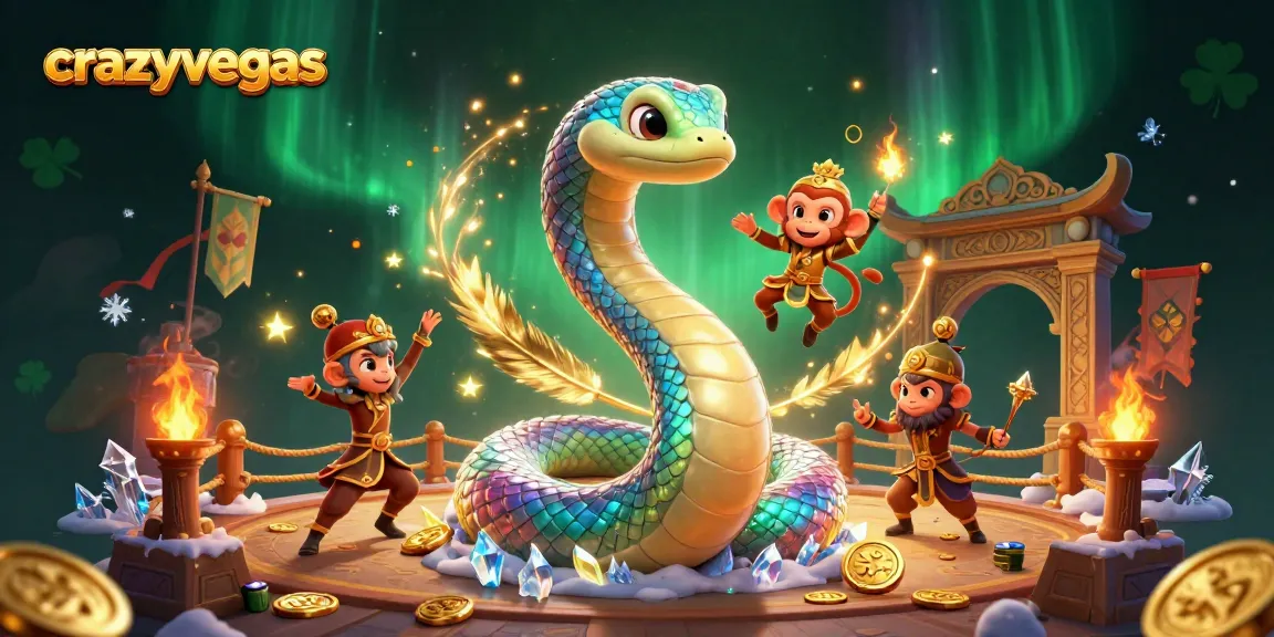 Experience winning at crazyvegas with a high-stakes casino scene featuring vibrant characters and golden elements.